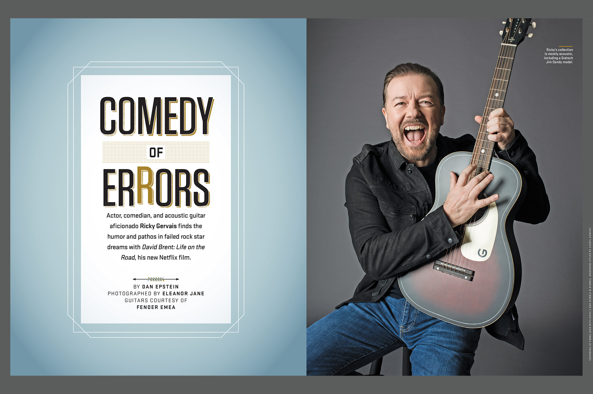 Ricky Gervais – Guitar Aficionado